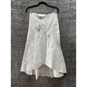 CEDRIC CHARLIER Midi Skirt Size 40 M‎ Mermaid Flare Made in Italy In White New